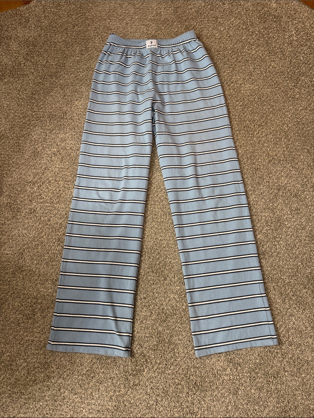 Parke Striped Cotton Boxer Pants